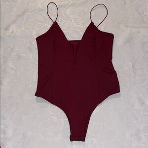 SHEIN Dark Red Bodysuit